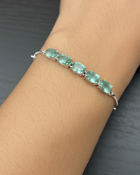 Serene Sea-Foam Stone Bangle (Nature-inspired)