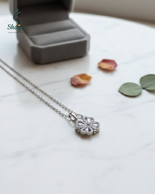 Sparkling Heart-to-Heart Minimalist Chain