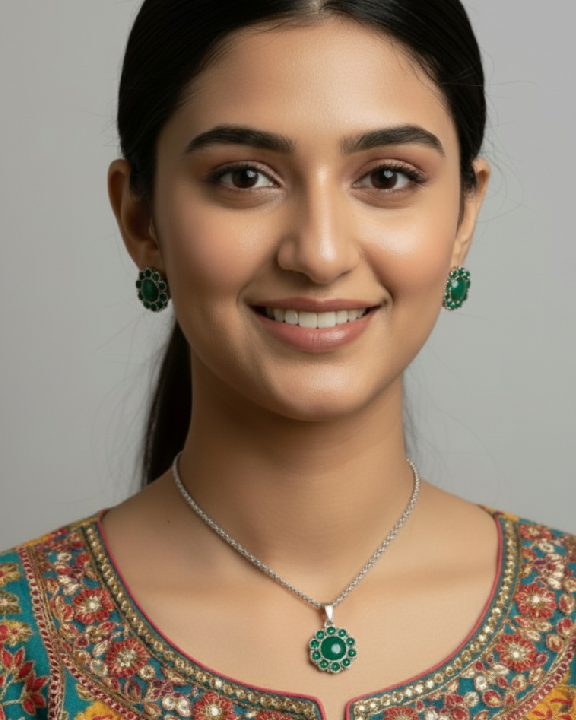 Vintage Forest Flower Long Chain Set (Nature-inspired vibe)