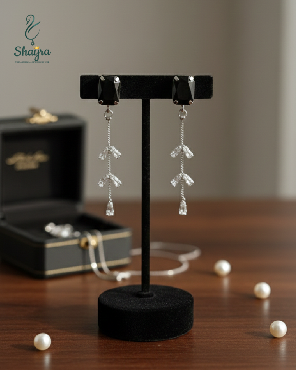 Dil-Se Crystal Crown Earrings