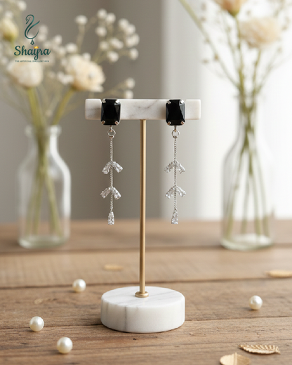 Dil-Se Crystal Crown Earrings