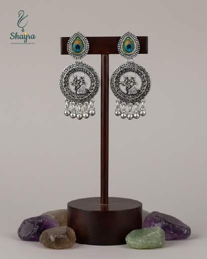 Radha Krishna Mor-Pankh Heritage Earrings